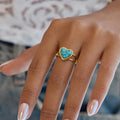 Turquoise Heart Ring