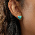 Turquoise Heart Earrings