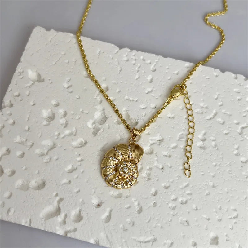 Gold Conch Necklace