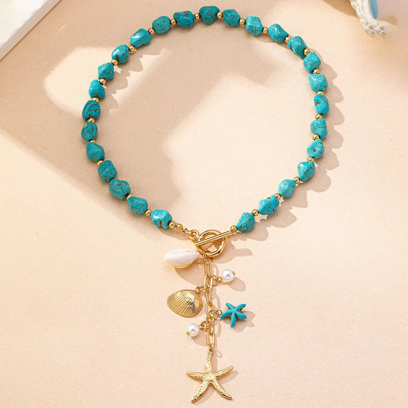 Turquoise Starfish Necklace