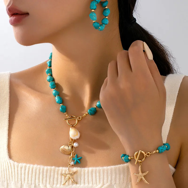 Turquoise Starfish Necklace