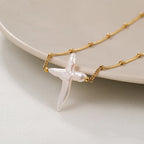 Pearl Cross Necklace